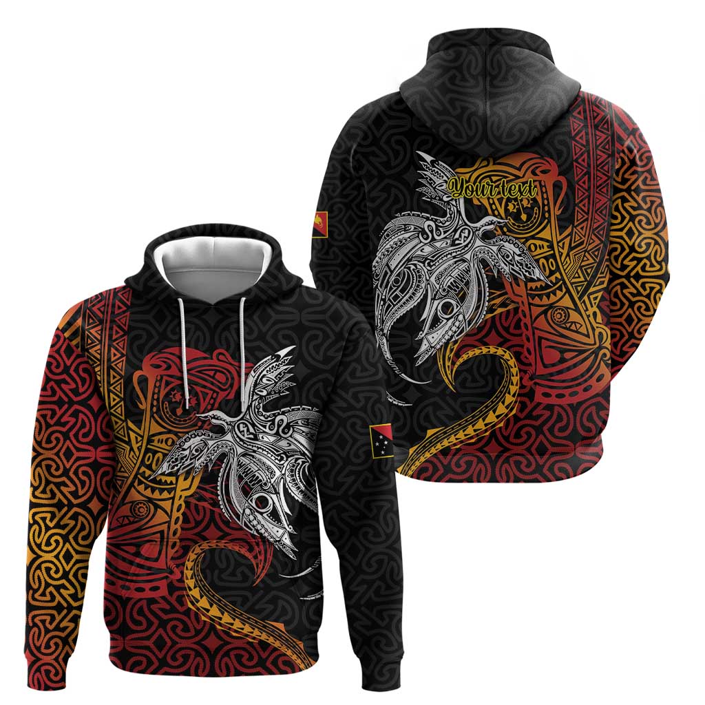 Papua New Guinea Sepik Personalised Zip Hoodie PNG Bird of Paradise Tattoo - Polynesian Pride
