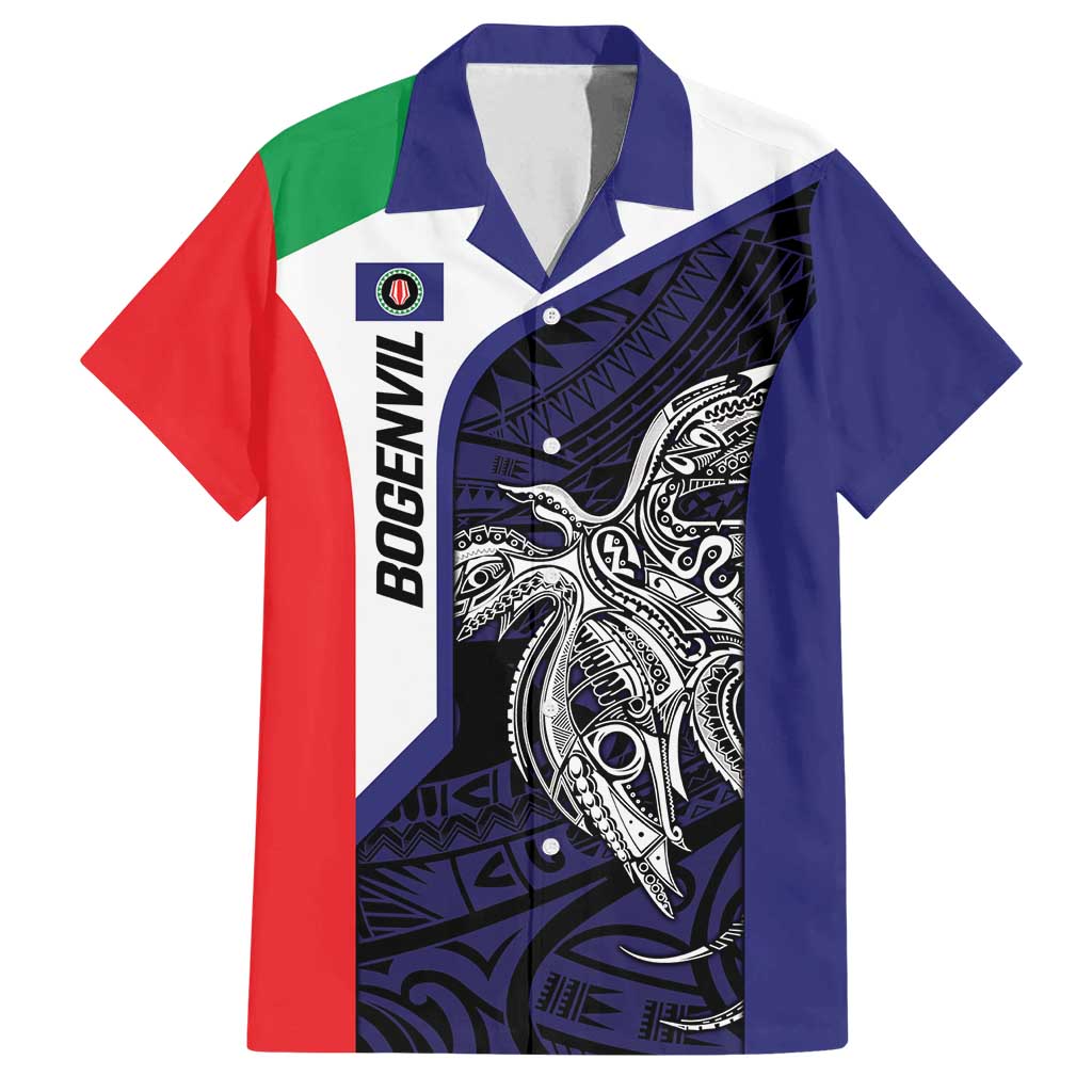Personalised PNG Bougainville Family Matching Long Sleeve Bodycon Dress and Hawaiian Shirt Bird of Paradise Tattoo Flag Motif - Polynesian Pride