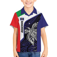 Personalised PNG Bougainville Hawaiian Shirt Bird of Paradise Tattoo Flag Motif - Polynesian Pride