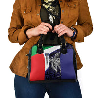 Personalised PNG Bougainville Shoulder Handbag Bird of Paradise Tattoo Flag Motif - Polynesian Pride