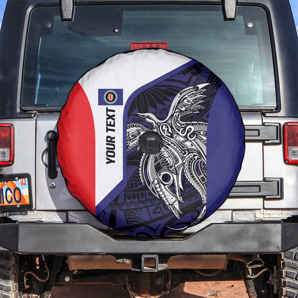 Personalised PNG Bougainville Spare Tire Cover Bird of Paradise Tattoo Flag Motif - Polynesian Pride