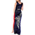 Personalised PNG Bougainville Tank Maxi Dress Bird of Paradise Tattoo Flag Motif - Polynesian Pride