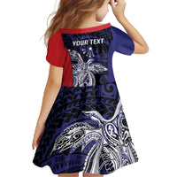 Personalised PNG Central Province Family Matching Mermaid Dress and Hawaiian Shirt Bird of Paradise Tattoo Flag Motif - Polynesian Pride