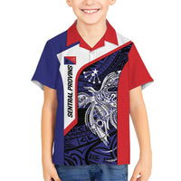 Personalised PNG Central Province Hawaiian Shirt Bird of Paradise Tattoo Flag Motif - Polynesian Pride