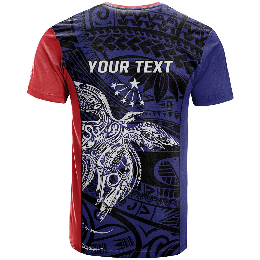 Personalised PNG Central Province T Shirt Bird of Paradise Tattoo Flag Motif - Polynesian Pride