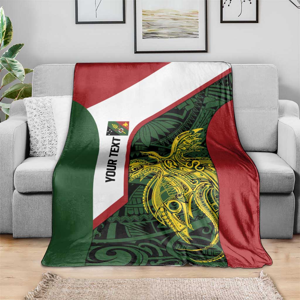 Personalised PNG Chimbu Province Blanket Bird of Paradise Tattoo Flag Motif - Polynesian Pride
