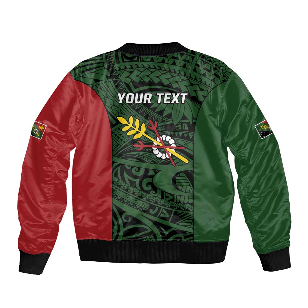 Personalised PNG Chimbu Province Bomber Jacket Bird of Paradise Tattoo Flag Motif - Polynesian Pride