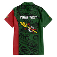 Personalised PNG Chimbu Province Family Matching Long Sleeve Bodycon Dress and Hawaiian Shirt Bird of Paradise Tattoo Flag Motif - Polynesian Pride