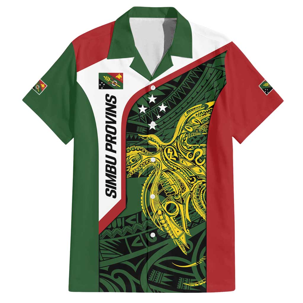 Personalised PNG Chimbu Province Family Matching Off Shoulder Maxi Dress and Hawaiian Shirt Bird of Paradise Tattoo Flag Motif - Polynesian Pride