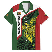 Personalised PNG Chimbu Province Family Matching Short Sleeve Bodycon Dress and Hawaiian Shirt Bird of Paradise Tattoo Flag Motif - Polynesian Pride