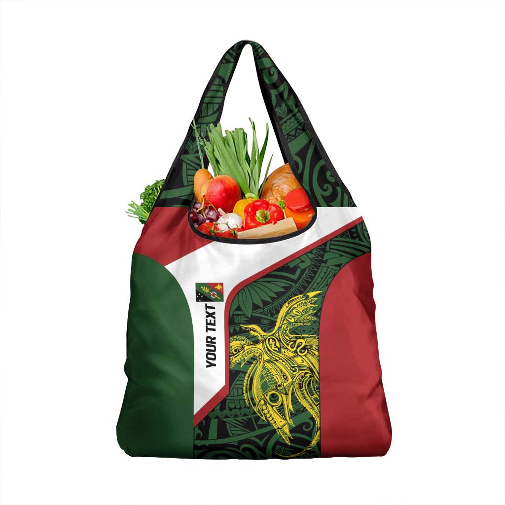 Personalised PNG Chimbu Province Grocery Bag Bird of Paradise Tattoo Flag Motif LT9 1-pack One Size Red - Polynesian Pride
