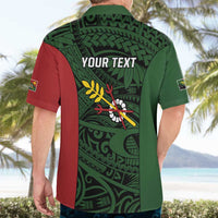 Personalised PNG Chimbu Province Hawaiian Shirt Bird of Paradise Tattoo Flag Motif - Polynesian Pride