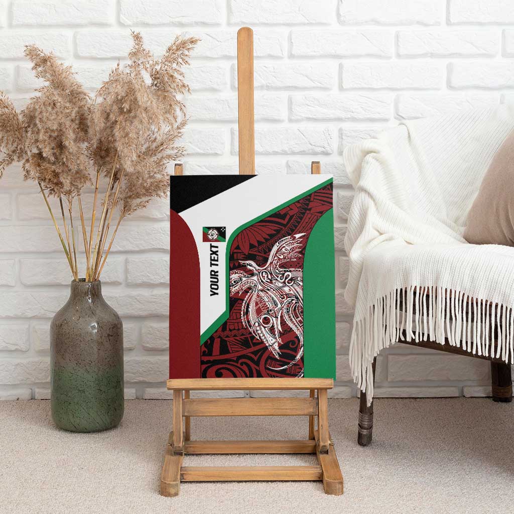 Personalised PNG East New Britain Province Canvas Wall Art Bird of Paradise Tattoo Flag Motif - Polynesian Pride