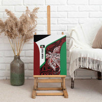 Personalised PNG East New Britain Province Canvas Wall Art Bird of Paradise Tattoo Flag Motif - Polynesian Pride