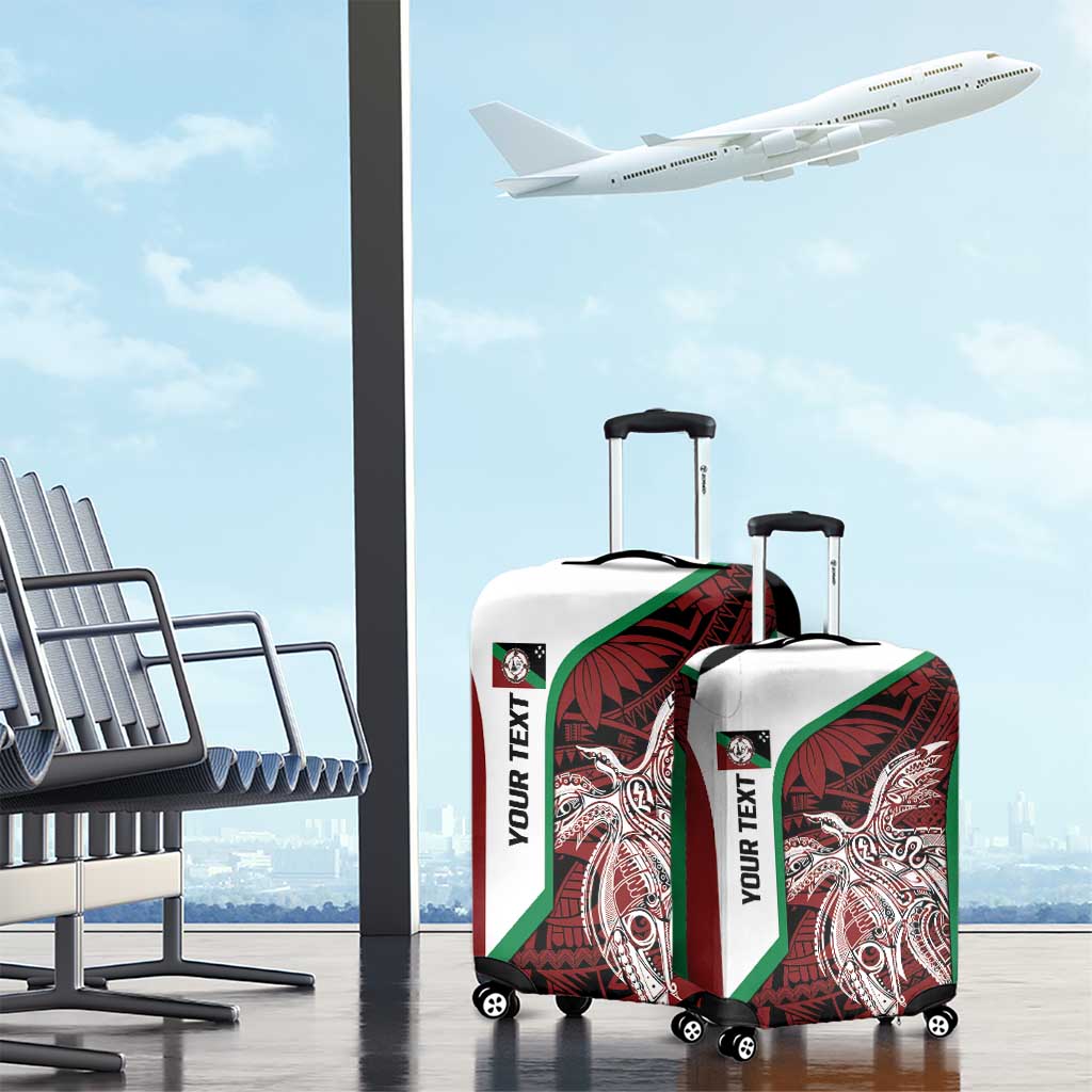 Personalised PNG East New Britain Province Luggage Cover Bird of Paradise Tattoo Flag Motif - Polynesian Pride