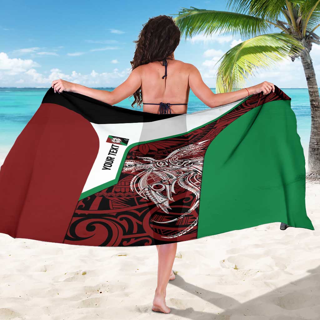 Personalised PNG East New Britain Province Sarong Bird of Paradise Tattoo Flag Motif - Polynesian Pride