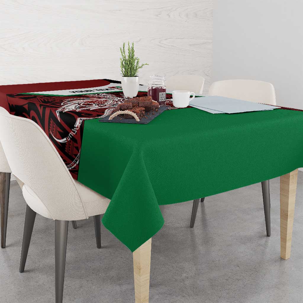 Personalised PNG East New Britain Province Tablecloth Bird of Paradise Tattoo Flag Motif - Polynesian Pride