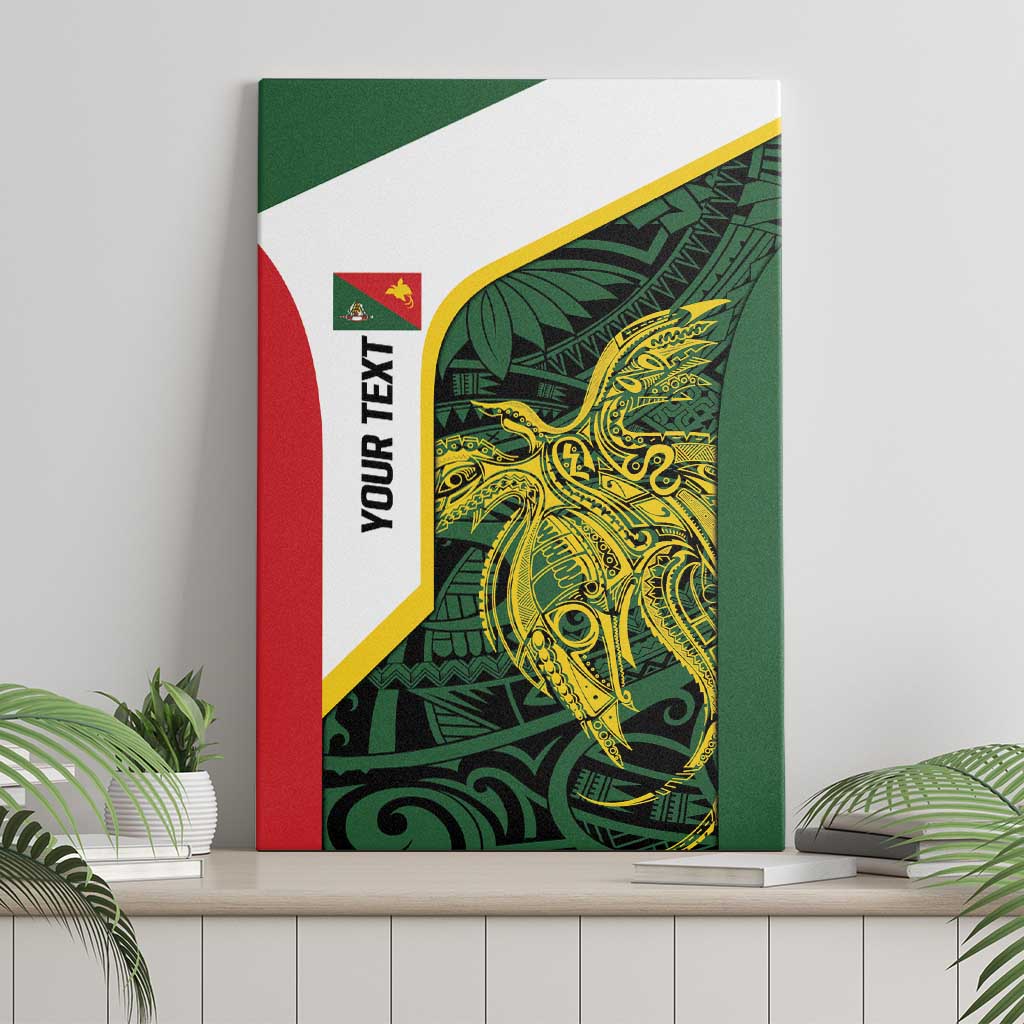 Personalised PNG East Sepik Province Canvas Wall Art Bird of Paradise Tattoo Flag Motif - Polynesian Pride