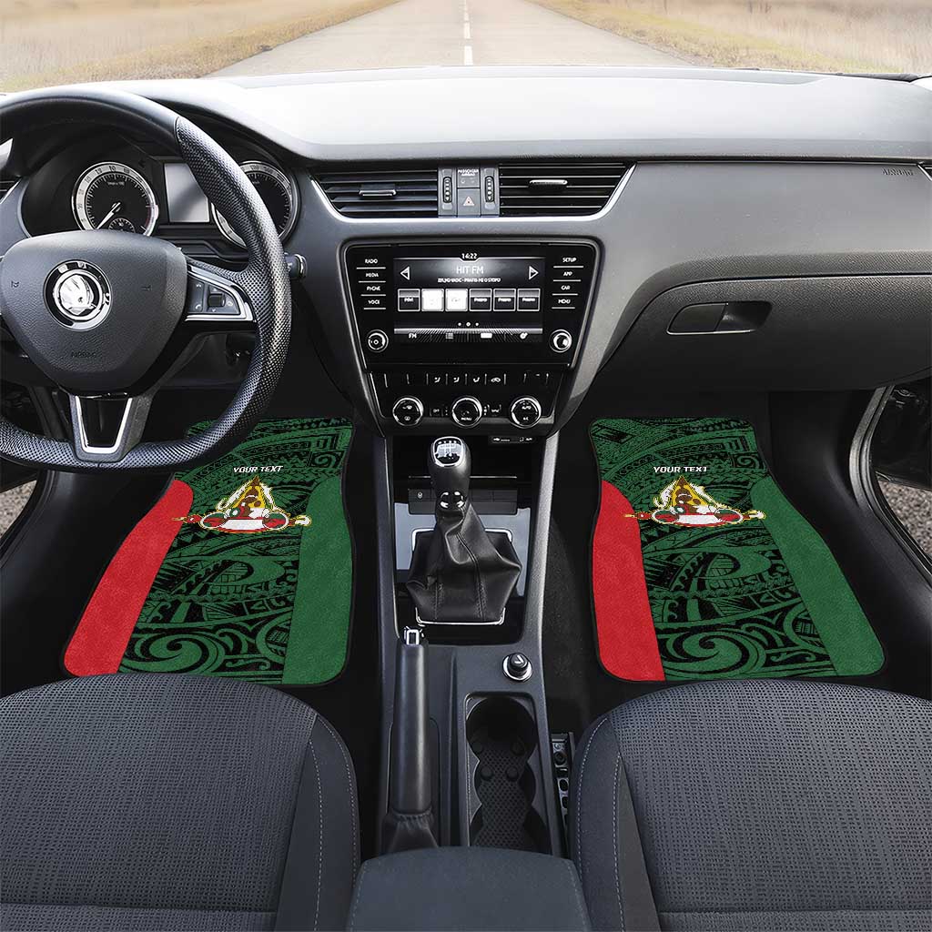 Personalised PNG East Sepik Province Car Mats Bird of Paradise Tattoo Flag Motif - Polynesian Pride