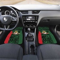 Personalised PNG East Sepik Province Car Mats Bird of Paradise Tattoo Flag Motif - Polynesian Pride