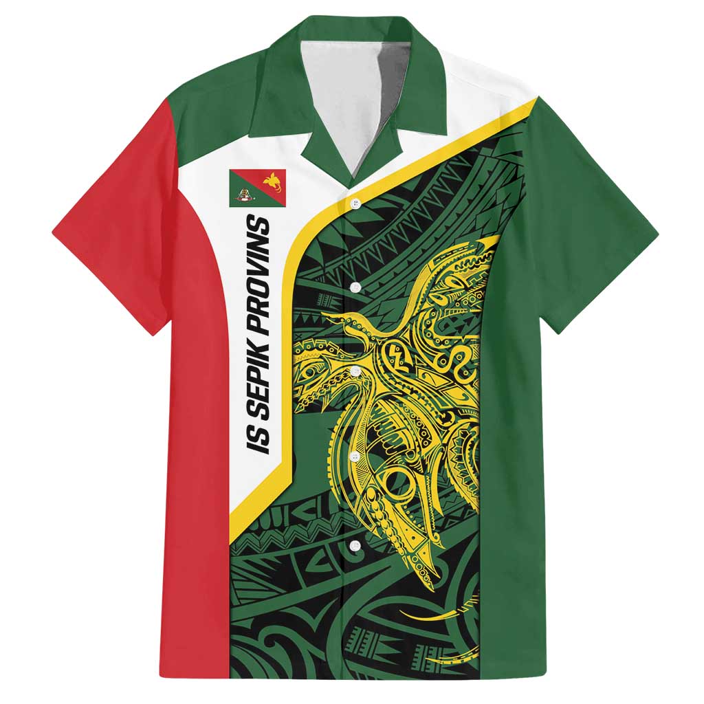 Personalised PNG East Sepik Province Family Matching Long Sleeve Bodycon Dress and Hawaiian Shirt Bird of Paradise Tattoo Flag Motif - Polynesian Pride