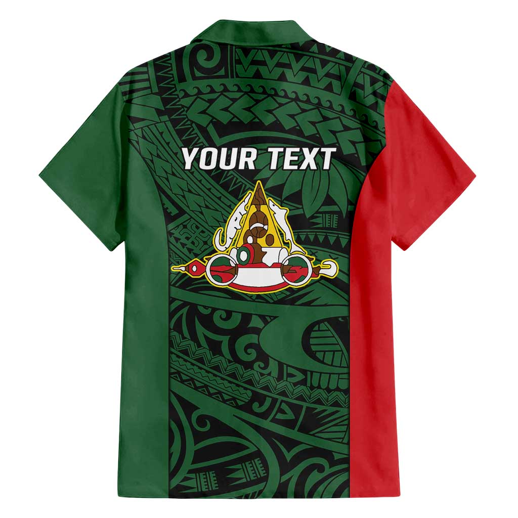 Personalised PNG East Sepik Province Family Matching Long Sleeve Bodycon Dress and Hawaiian Shirt Bird of Paradise Tattoo Flag Motif - Polynesian Pride