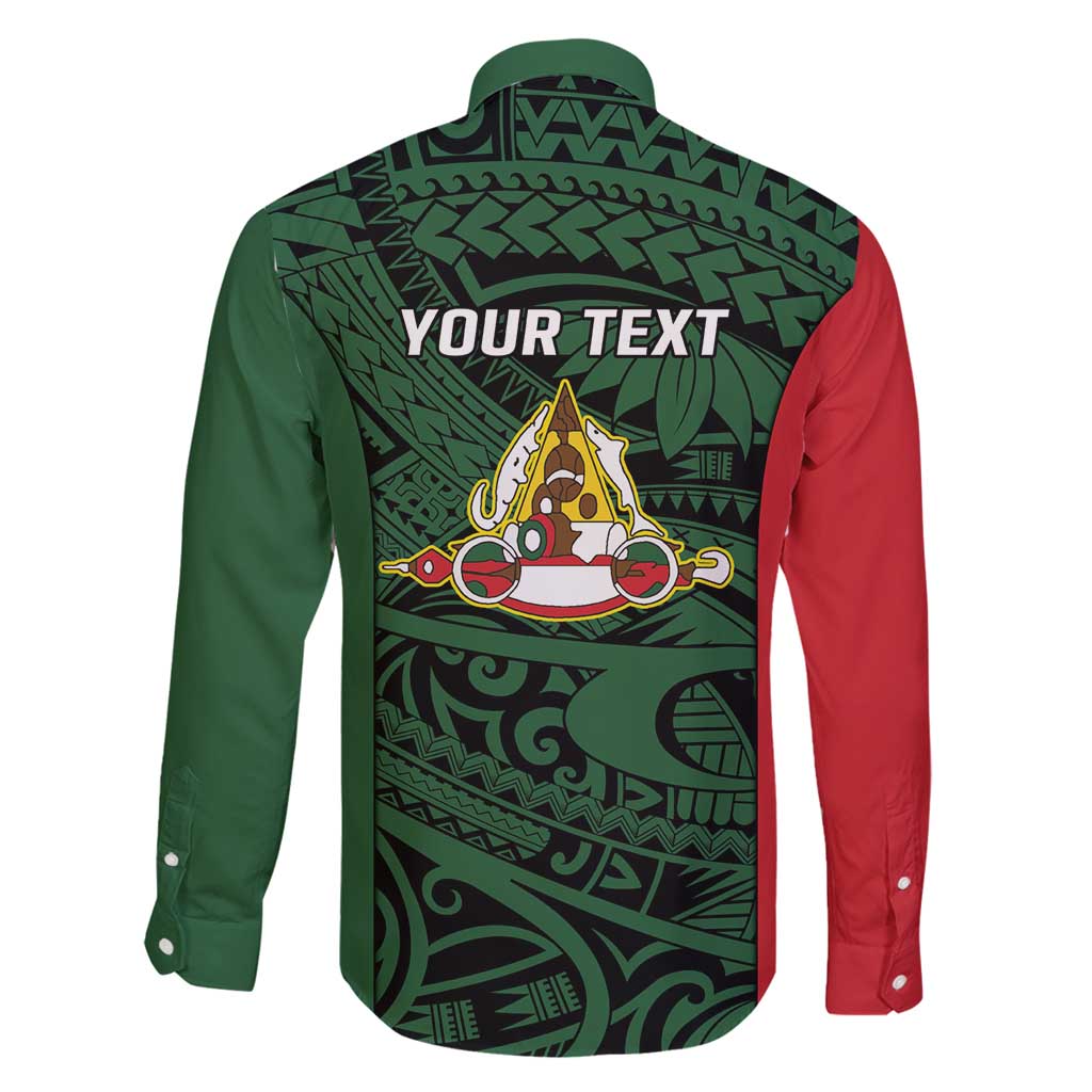 Personalised PNG East Sepik Province Family Matching Tank Maxi Dress and Hawaiian Shirt Bird of Paradise Tattoo Flag Motif - Polynesian Pride