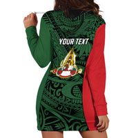 Personalised PNG East Sepik Province Hoodie Dress Bird of Paradise Tattoo Flag Motif - Polynesian Pride