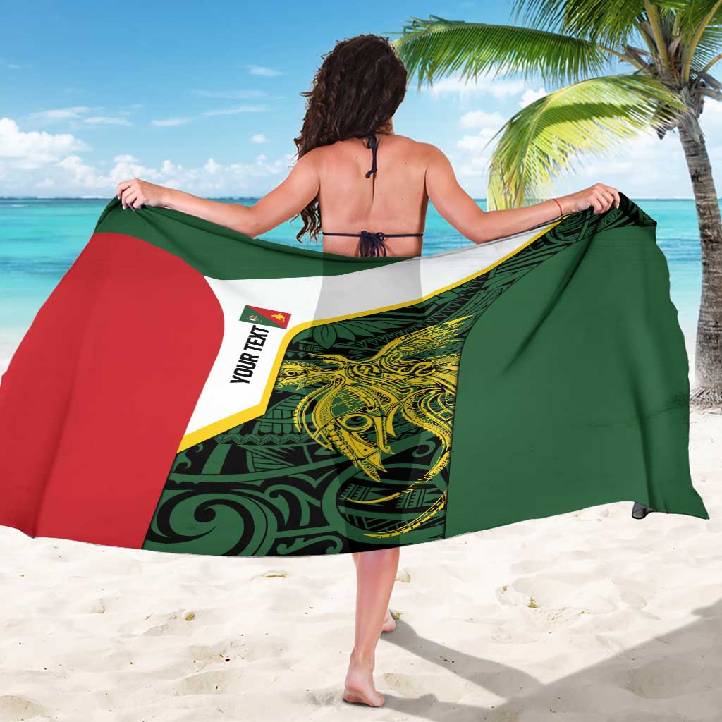 Personalised PNG East Sepik Province Sarong Bird of Paradise Tattoo Flag Motif - Polynesian Pride