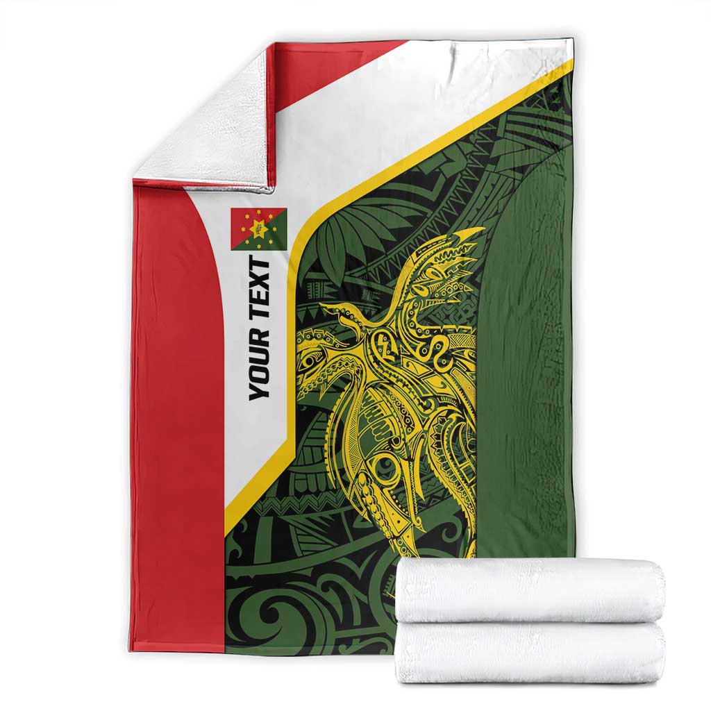 Personalised PNG Eastern Highlands Blanket Bird of Paradise Tattoo Flag Motif - Polynesian Pride