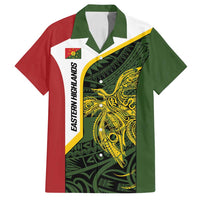 Personalised PNG Eastern Highlands Family Matching Long Sleeve Bodycon Dress and Hawaiian Shirt Bird of Paradise Tattoo Flag Motif - Polynesian Pride