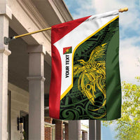 Personalised PNG Eastern Highlands Garden Flag Bird of Paradise Tattoo Flag Motif - Polynesian Pride