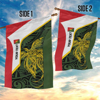 Personalised PNG Eastern Highlands Garden Flag Bird of Paradise Tattoo Flag Motif - Polynesian Pride