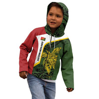 Personalised PNG Eastern Highlands Kid Hoodie Bird of Paradise Tattoo Flag Motif - Polynesian Pride
