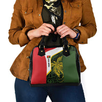 Personalised PNG Eastern Highlands Shoulder Handbag Bird of Paradise Tattoo Flag Motif - Polynesian Pride