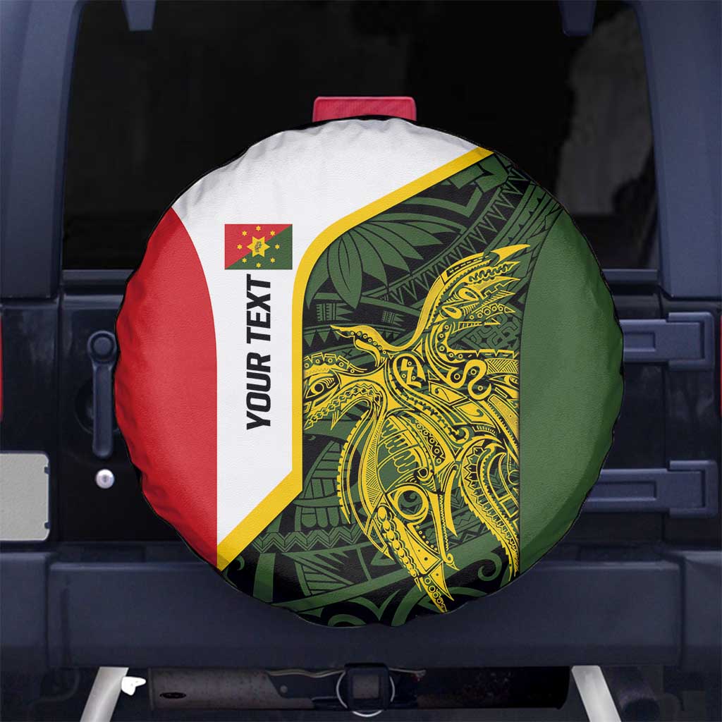 Personalised PNG Eastern Highlands Spare Tire Cover Bird of Paradise Tattoo Flag Motif - Polynesian Pride
