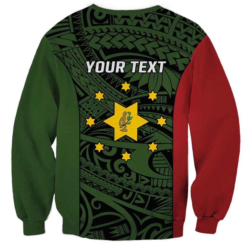 Personalised PNG Eastern Highlands Sweatshirt Bird of Paradise Tattoo Flag Motif LT9 - Polynesian Pride