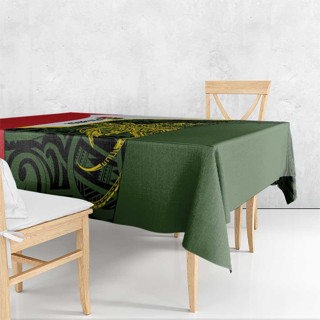 Personalised PNG Eastern Highlands Tablecloth Bird of Paradise Tattoo Flag Motif LT9 - Polynesian Pride