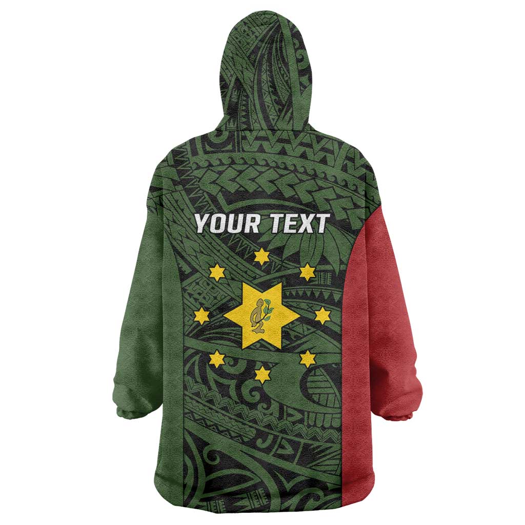 Personalised PNG Eastern Highlands Wearable Blanket Hoodie Bird of Paradise Tattoo Flag Motif - Polynesian Pride