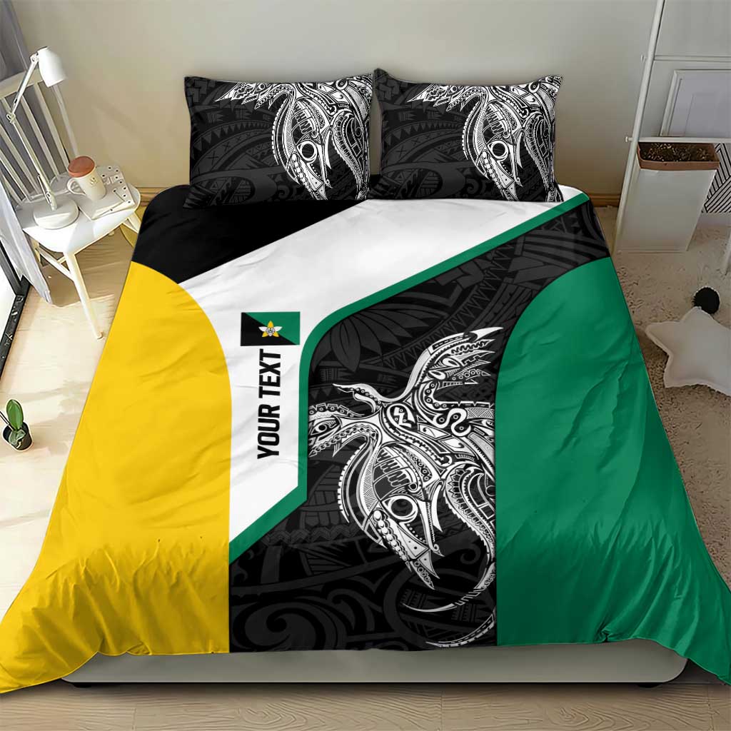 Personalised PNG Enga Province Bedding Set Bird of Paradise Tattoo Flag Motif - Polynesian Pride