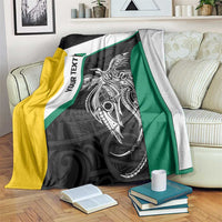 Personalised PNG Enga Province Blanket Bird of Paradise Tattoo Flag Motif - Polynesian Pride