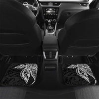 Personalised PNG Enga Province Car Mats Bird of Paradise Tattoo Flag Motif LT9 Set 2pcs - Back Green - Polynesian Pride