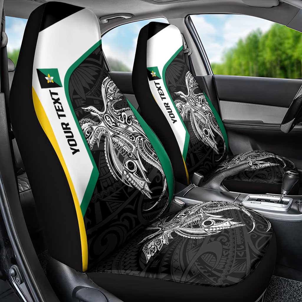 Personalised PNG Enga Province Car Seat Cover Bird of Paradise Tattoo Flag Motif - Polynesian Pride
