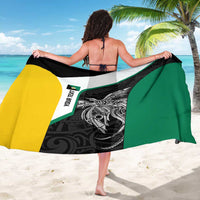 Personalised PNG Enga Province Sarong Bird of Paradise Tattoo Flag Motif - Polynesian Pride