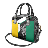 Personalised PNG Enga Province Shoulder Handbag Bird of Paradise Tattoo Flag Motif - Polynesian Pride
