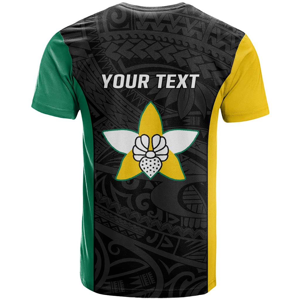 Personalised PNG Enga Province T Shirt Bird of Paradise Tattoo Flag Motif - Polynesian Pride