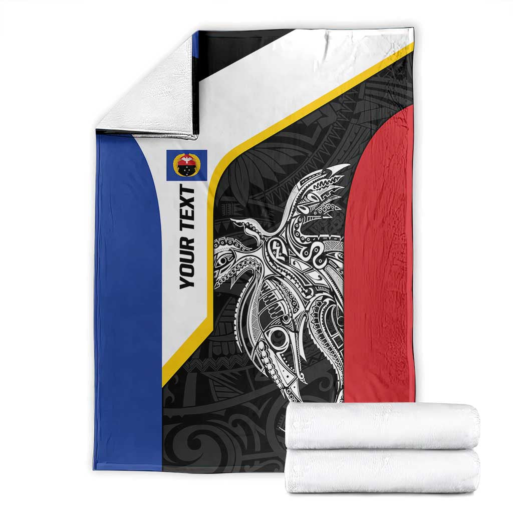 Personalised PNG Gulf Province Blanket Bird of Paradise Tattoo Flag Motif - Polynesian Pride
