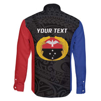 Personalised PNG Gulf Province Family Matching Mermaid Dress and Hawaiian Shirt Bird of Paradise Tattoo Flag Motif - Polynesian Pride