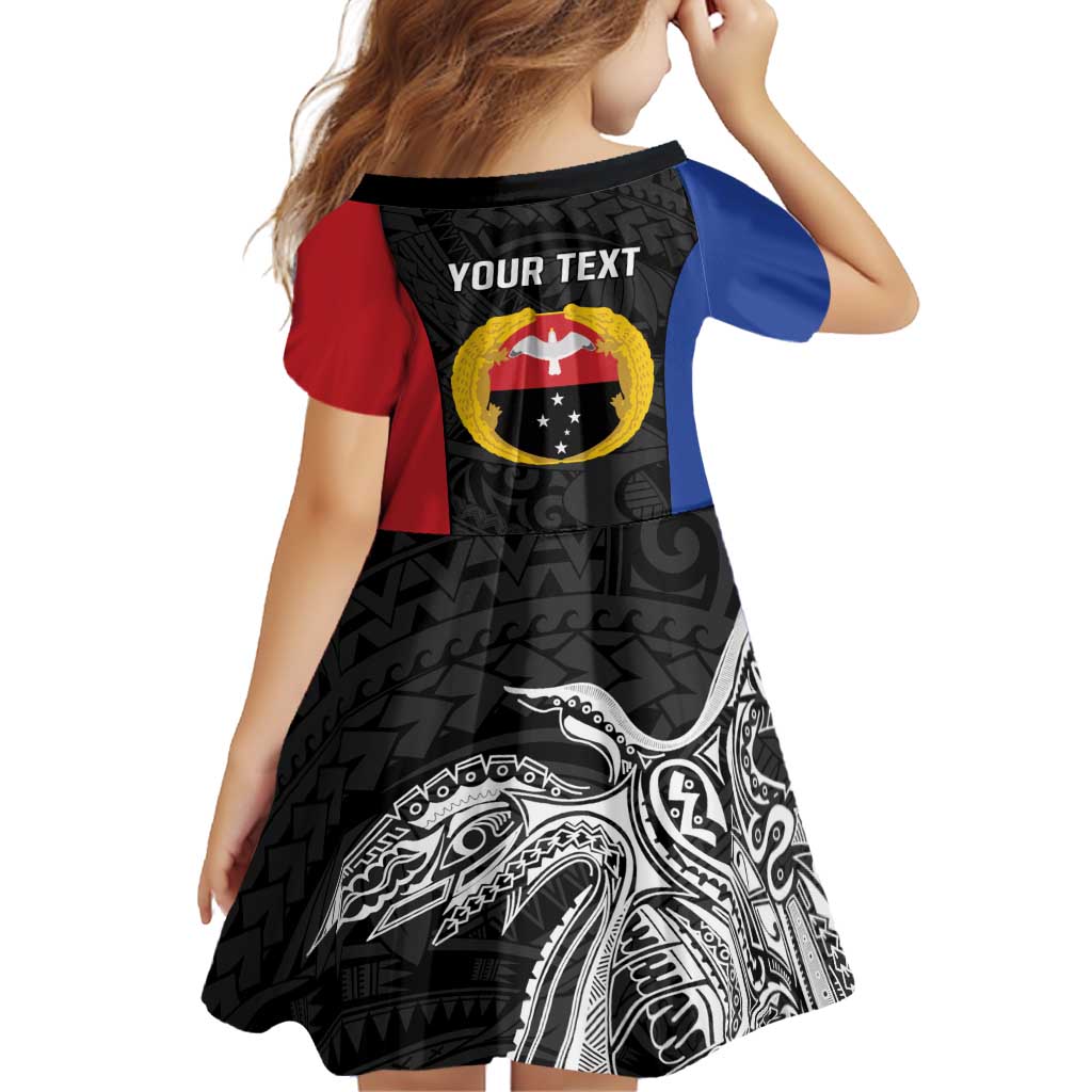 Personalised PNG Gulf Province Family Matching Puletasi and Hawaiian Shirt Bird of Paradise Tattoo Flag Motif - Polynesian Pride