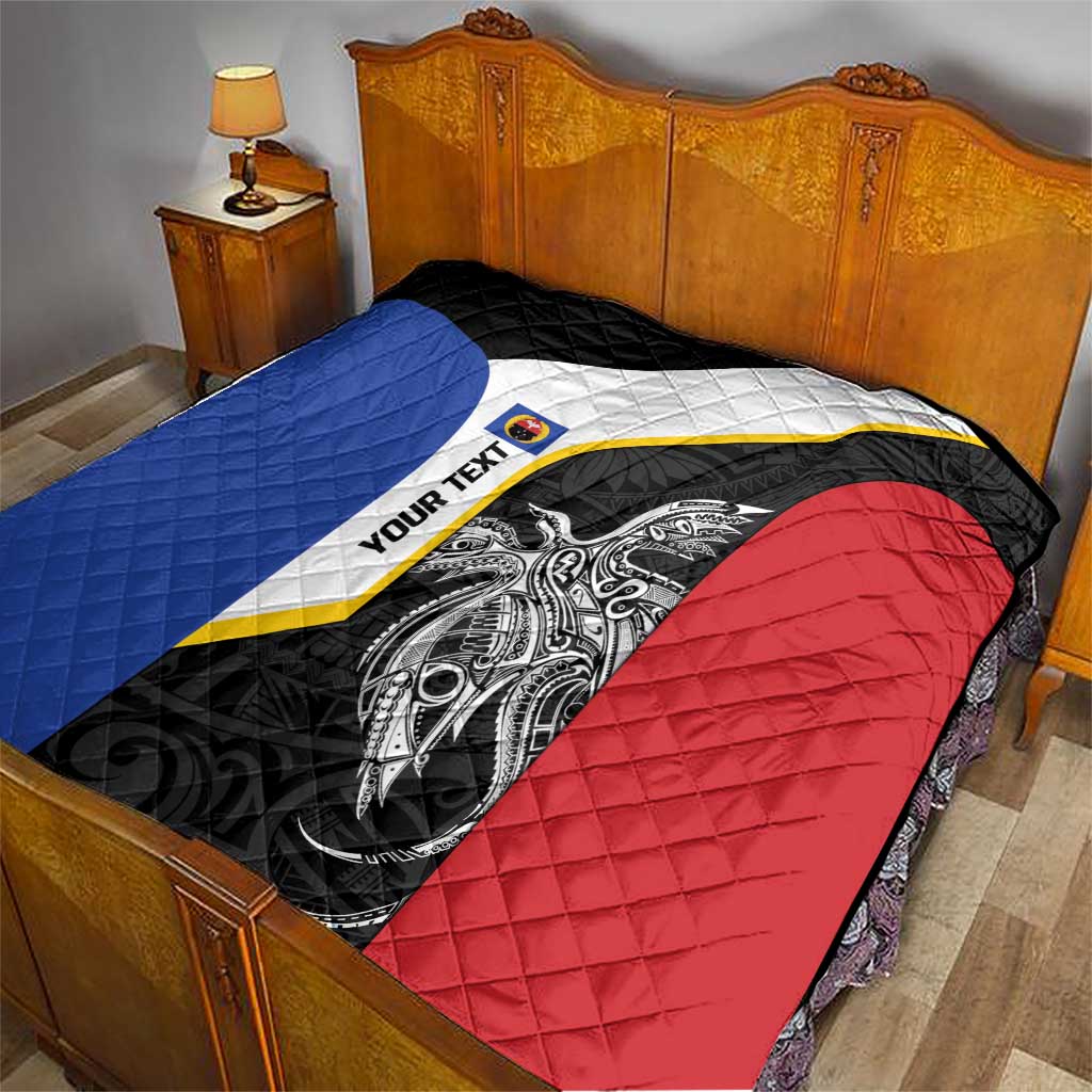 Personalised PNG Gulf Province Quilt Bird of Paradise Tattoo Flag Motif - Polynesian Pride